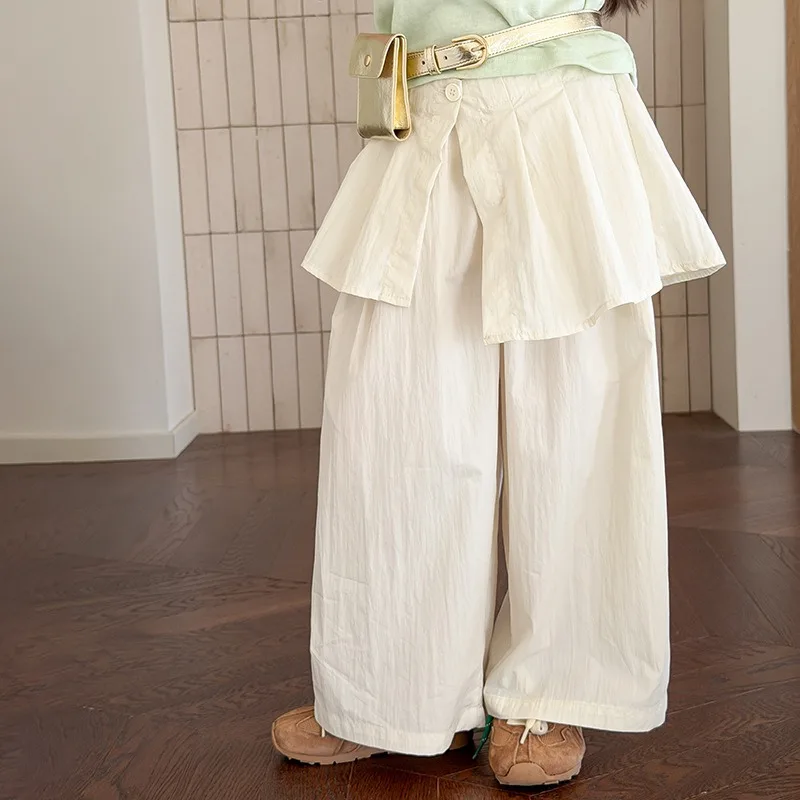 レイヤードデザインワイドパンツ