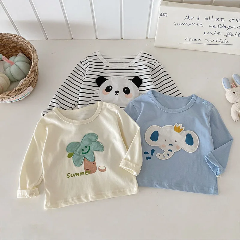 ナチュラルアニマルワッペン長袖Tシャツ