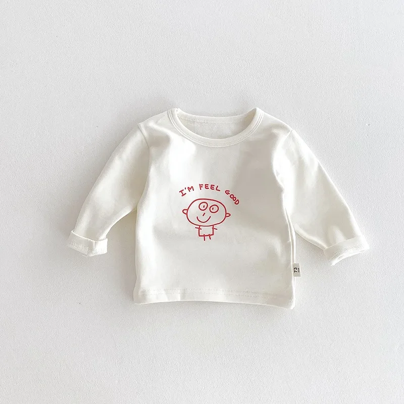 フィールグッドスマイルプリント長袖Tシャツ
