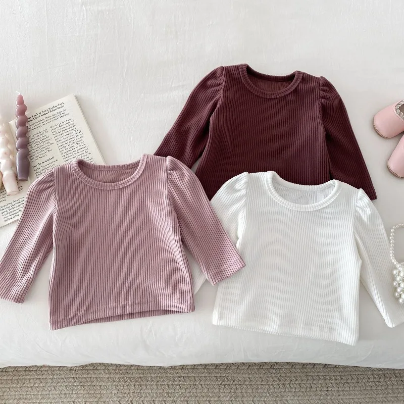 【BABY】デイリーパフスリーブリブ長袖Tシャツ