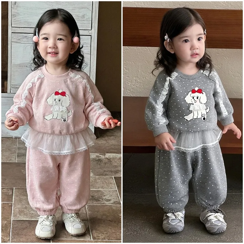 プリティパピードットフリル上下セット