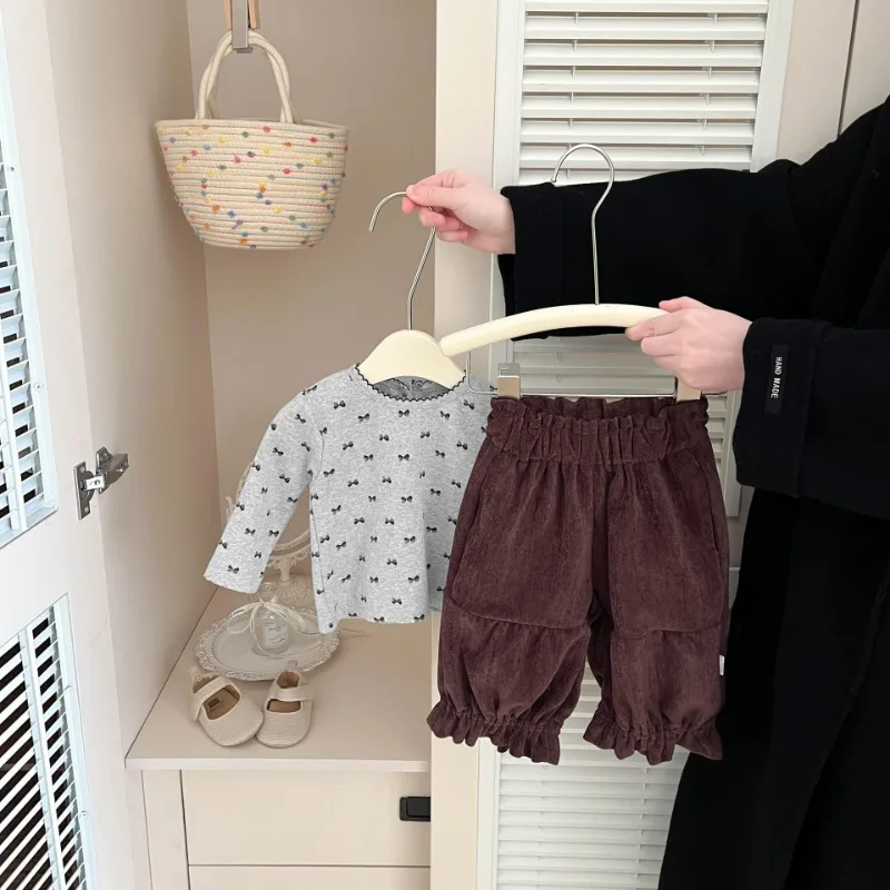 裾フリルレトロバルーン裾絞りロングパンツ