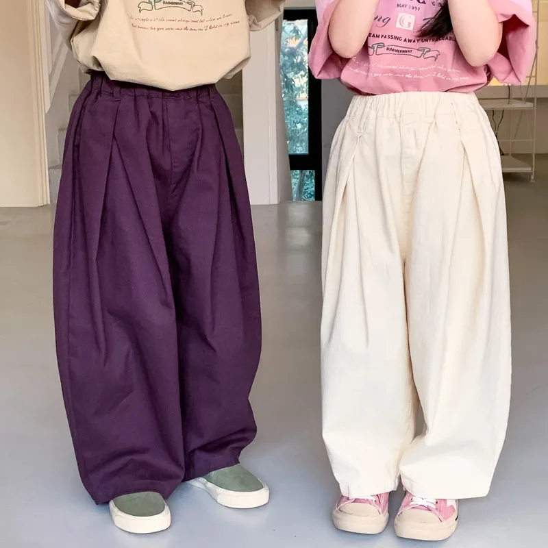 ピンタックウエストゴムコットンワイドパンツ