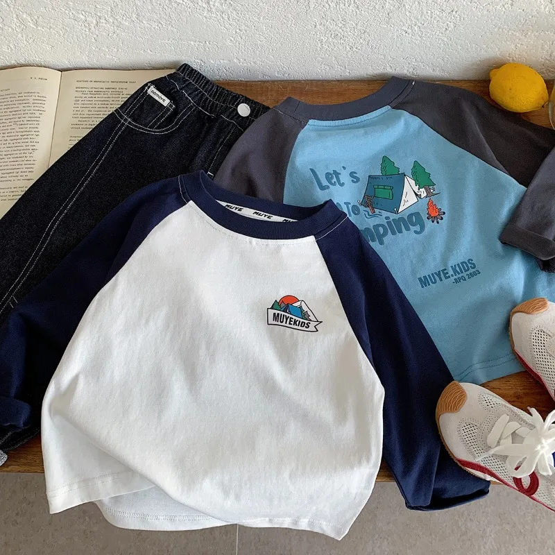 サニーキャンピングプリントラグラン長袖Tシャツ