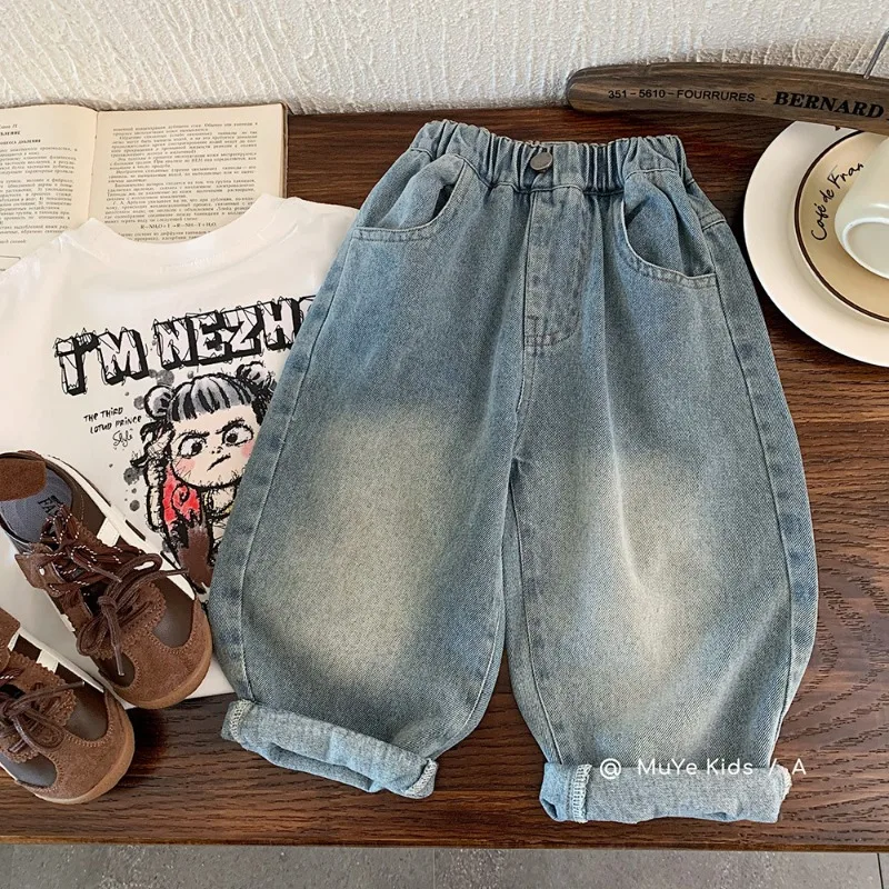 ルーズワイドデニムロングパンツ