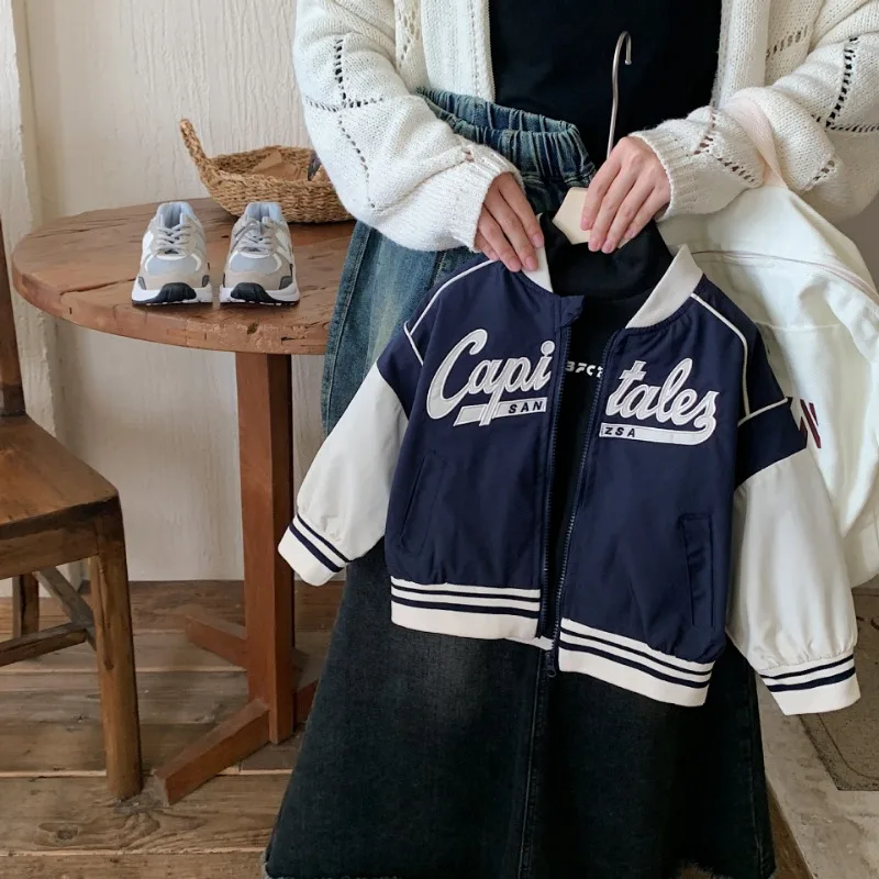 配色切り替え英字ロゴスタジアムジャンパー