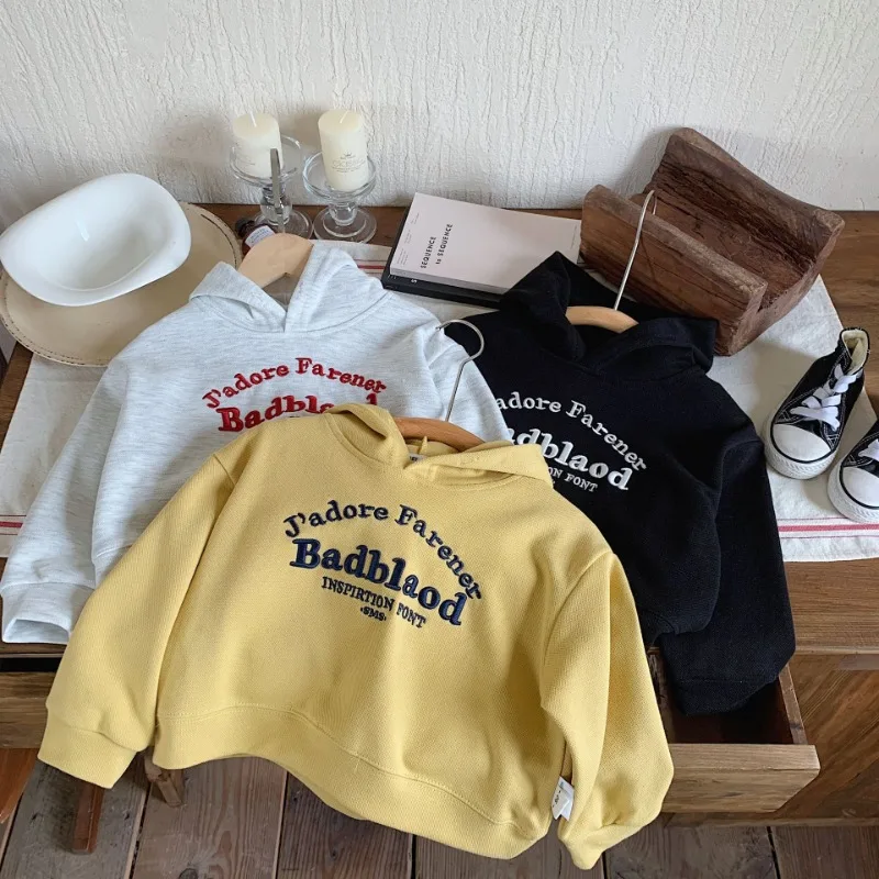 【KID】レタリング刺繍ロゴ長袖プルオーバーパーカー