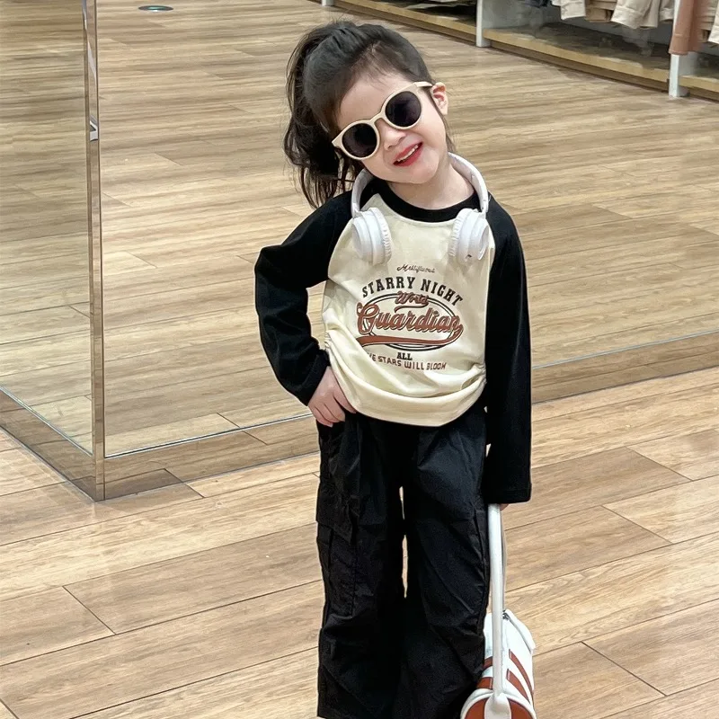 メリア配色レタリングロゴ長袖Tシャツ