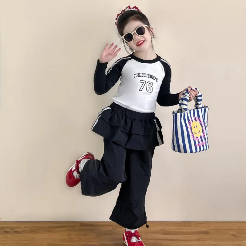 76ロゴラグランTシャツレースフリルスカッツセットアップ