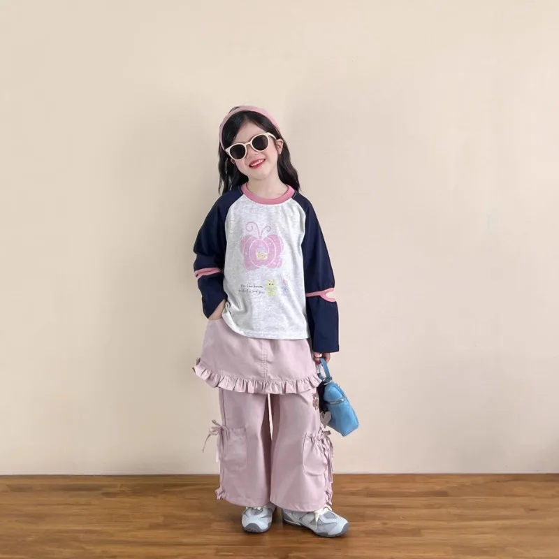 【リンクコーデ】スリットTシャツ／フリルパンツ