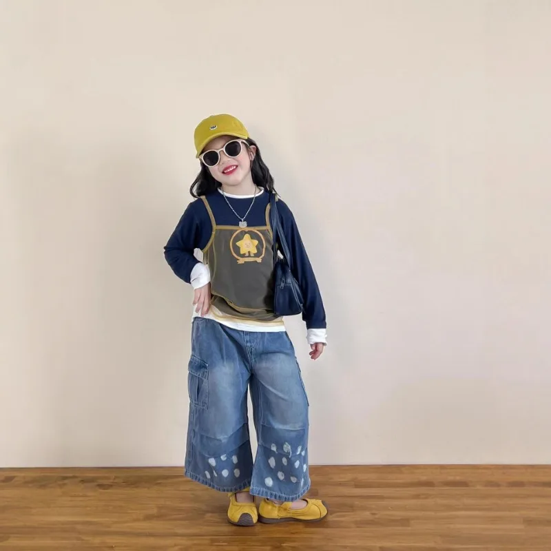 【リンクコーデ】ミニスターTシャツ／ドット柄カーゴパンツ