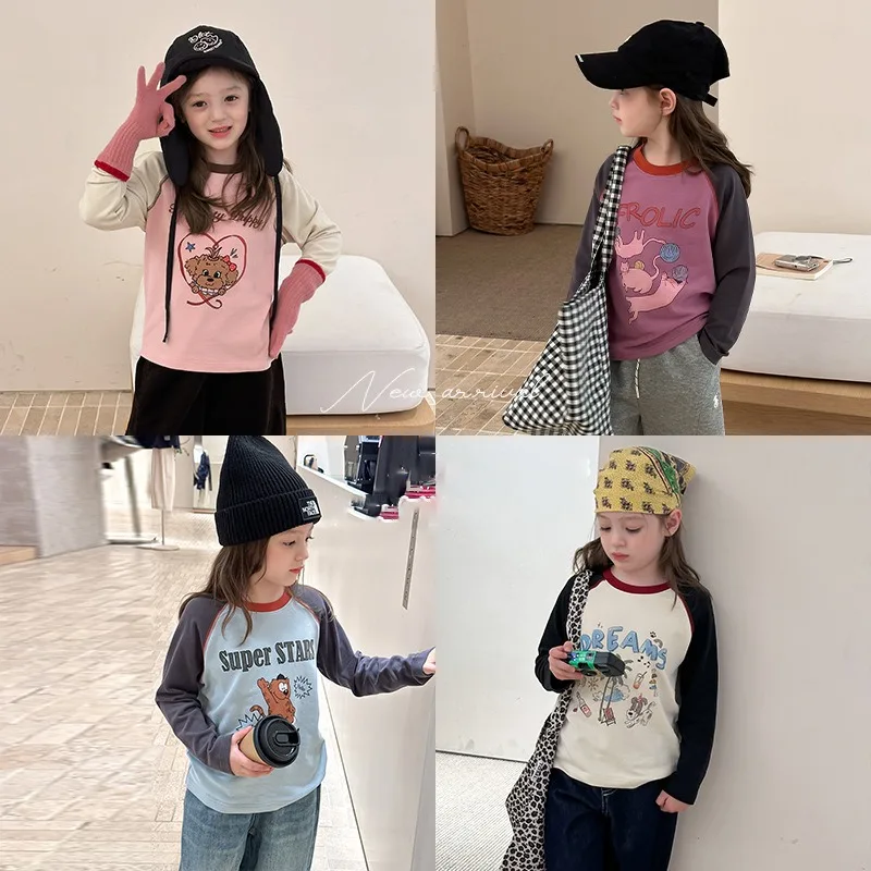 【KID】スーパースタープリントラグラン長袖Tシャツ