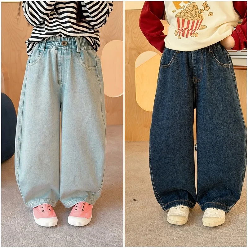 ウエストゴムカーブシルエットワイドデニムパンツ