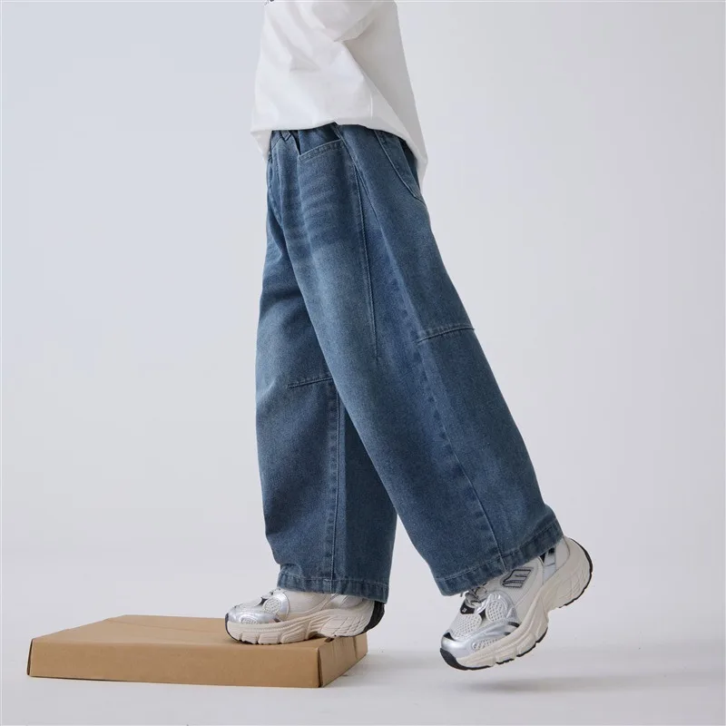 ウェイドブルーウォッシュドワイドデニムパンツ