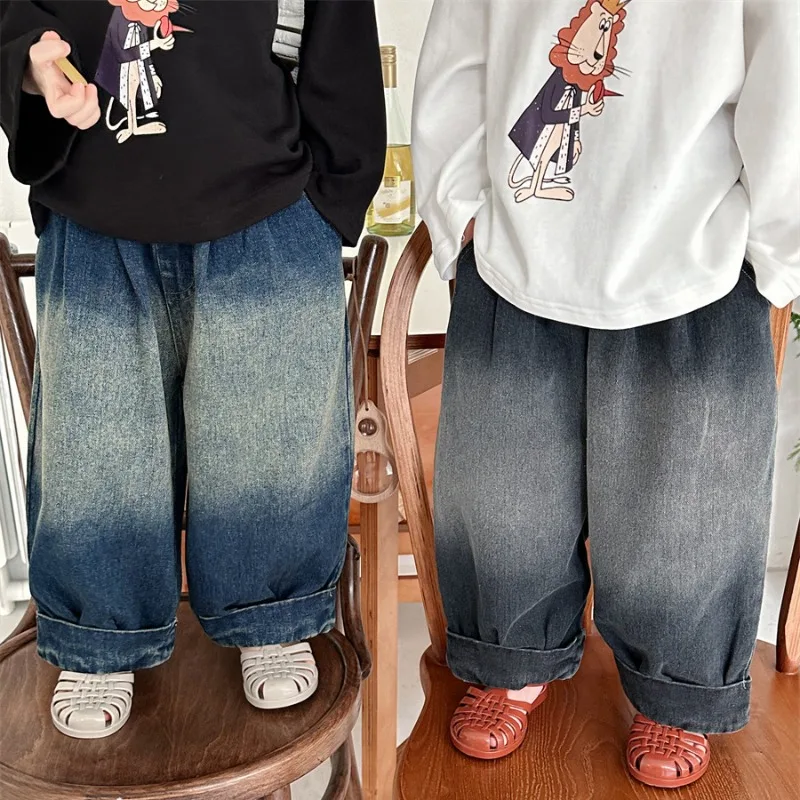 グラデーションウォッシュワイドデニムパンツ
