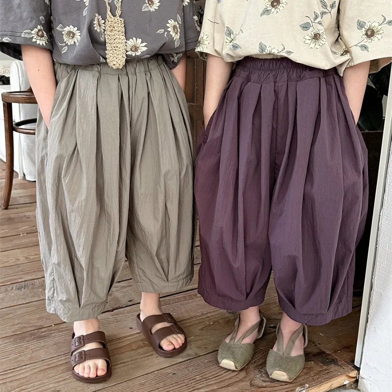 ゆったりピンタックコットンバルーンワイドパンツ