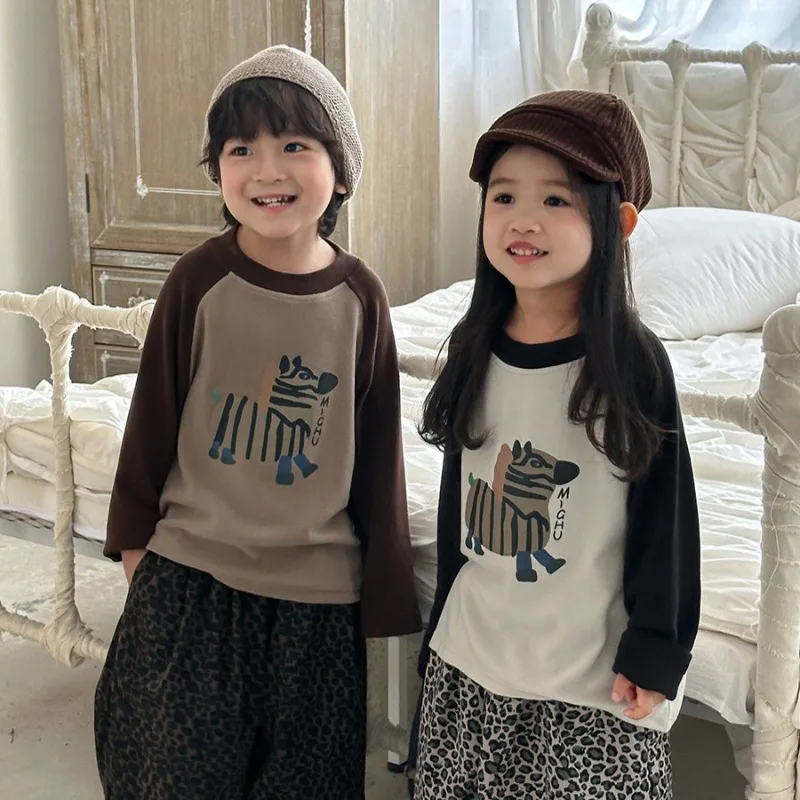 ミチュゼブラプリントラグラン長袖Tシャツ