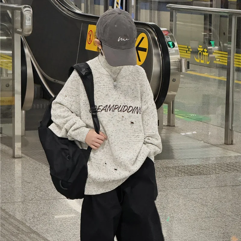 クリーンプディングロゴ長袖ニットTシャツ