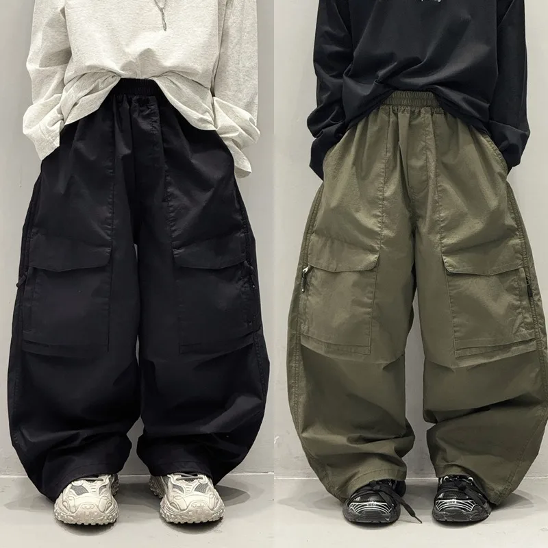 【KID】ルーズシルエットワイドカーゴロングパンツ