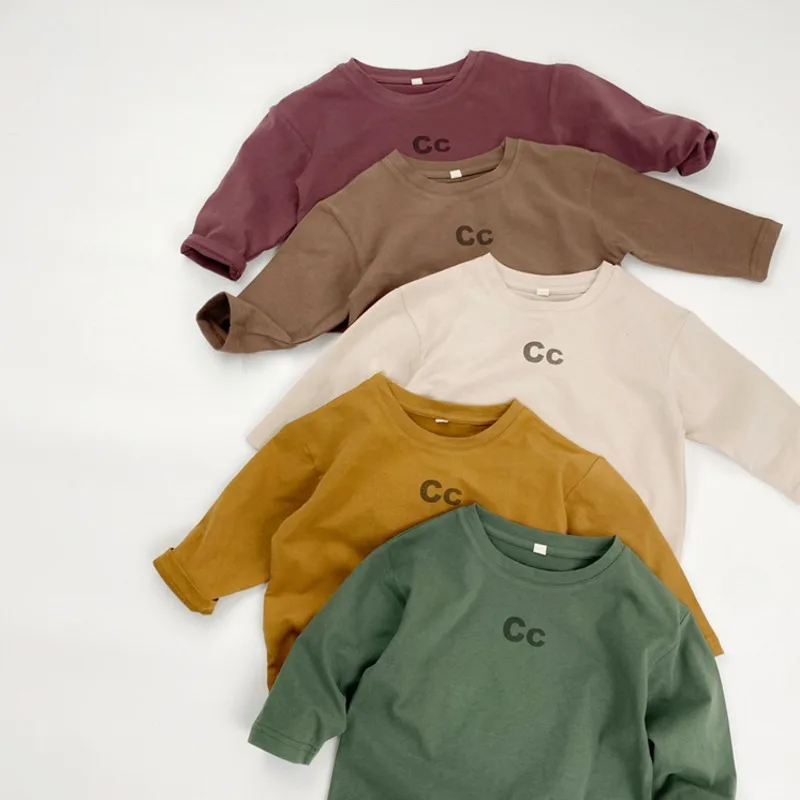 ダブルCCレタープリント長袖Tシャツ