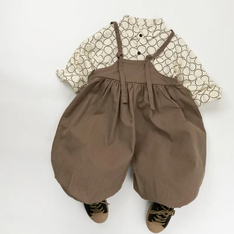 ウォルナットサロペットバルーンパンツ