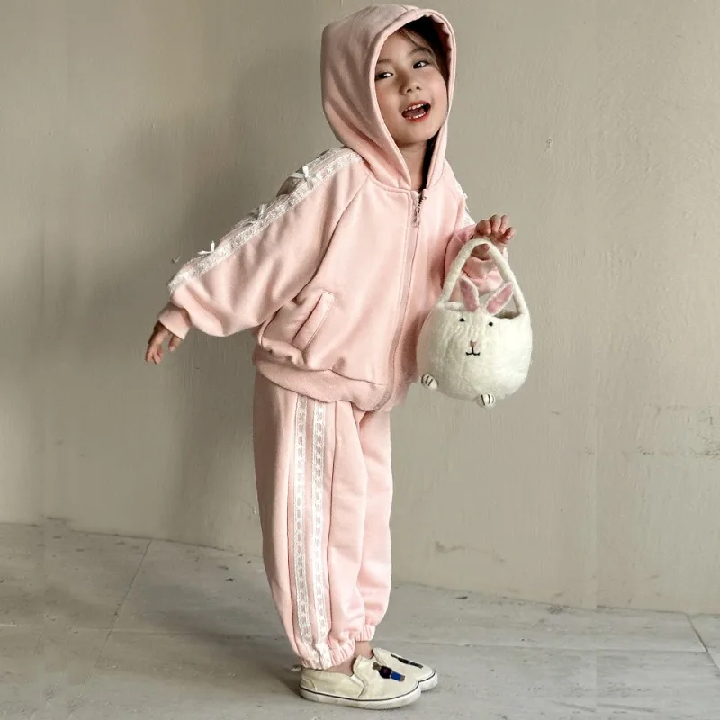ピーチリボンサイドラインパーカーセットアップ
