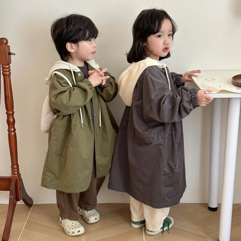 無地フード付きミリタリーフィールドコート