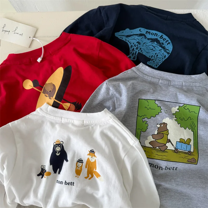 モンベットくまアニマルプリント長袖Tシャツ