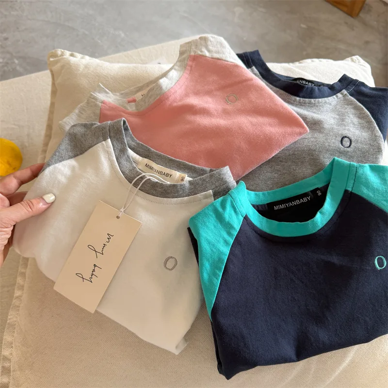 ワンポイント刺しゅうラグラン長袖Tシャツ