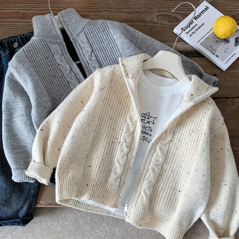 ロケットパンプキンジップアップニットカーディガン
