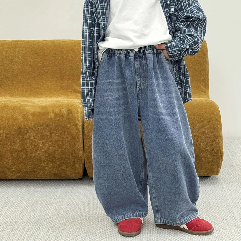 パンプキンシルエットウォッシュデニムパンツ