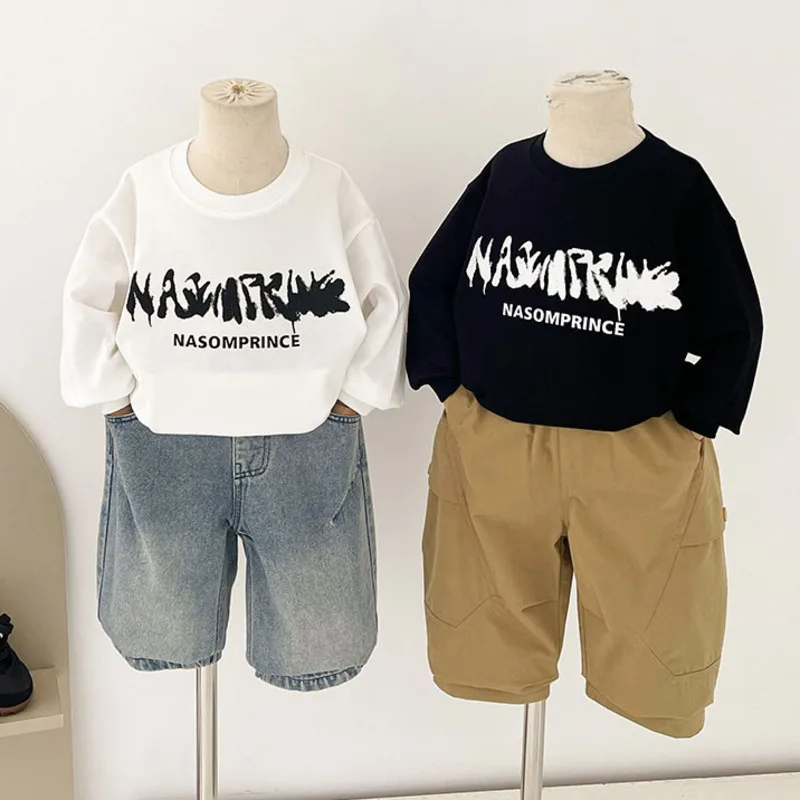 メゾンプリンス英字プリント長袖Tシャツ