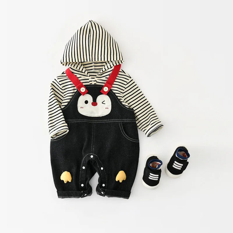 【BABY】ウィンクペンギンデニムサロペットパンツ