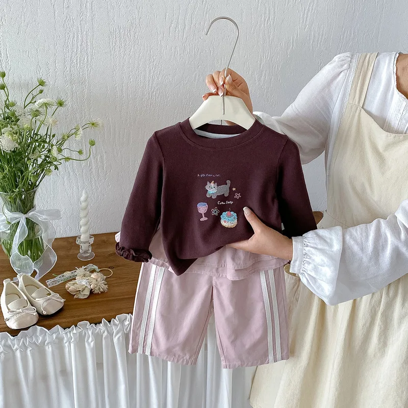 クロウショッププリントTシャツサイドラインパンツセットアップ