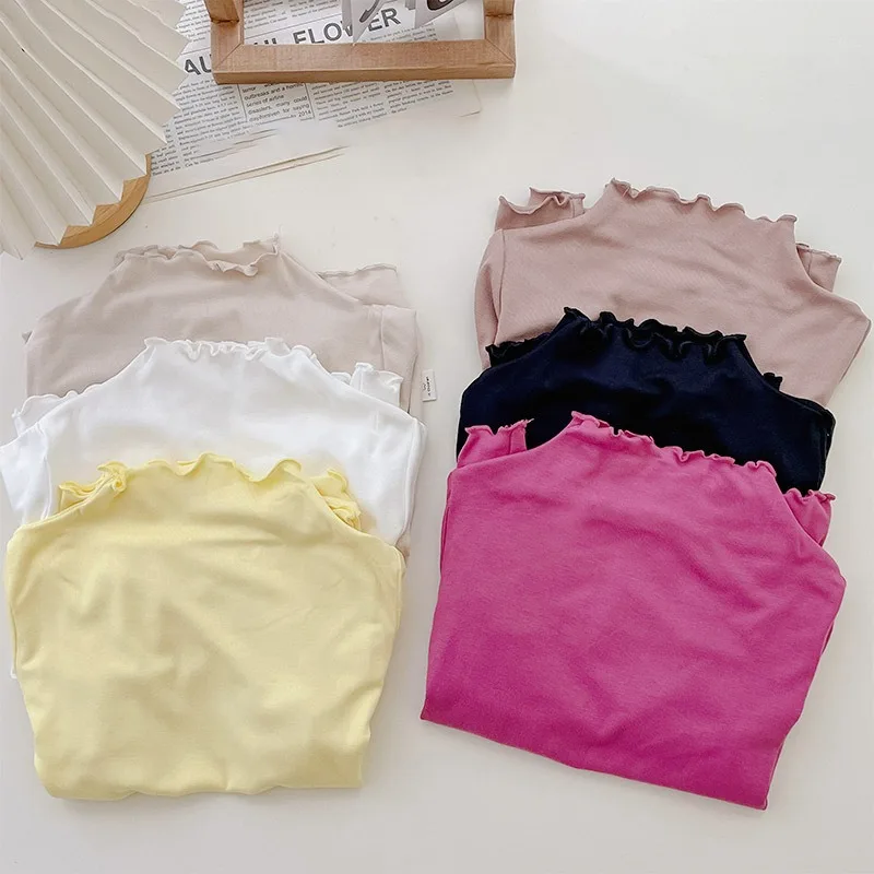 ウェーブフリルメロウハイネック長袖Tシャツ