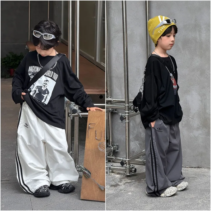 【KID】サイドラインジョガースポーツパンツ