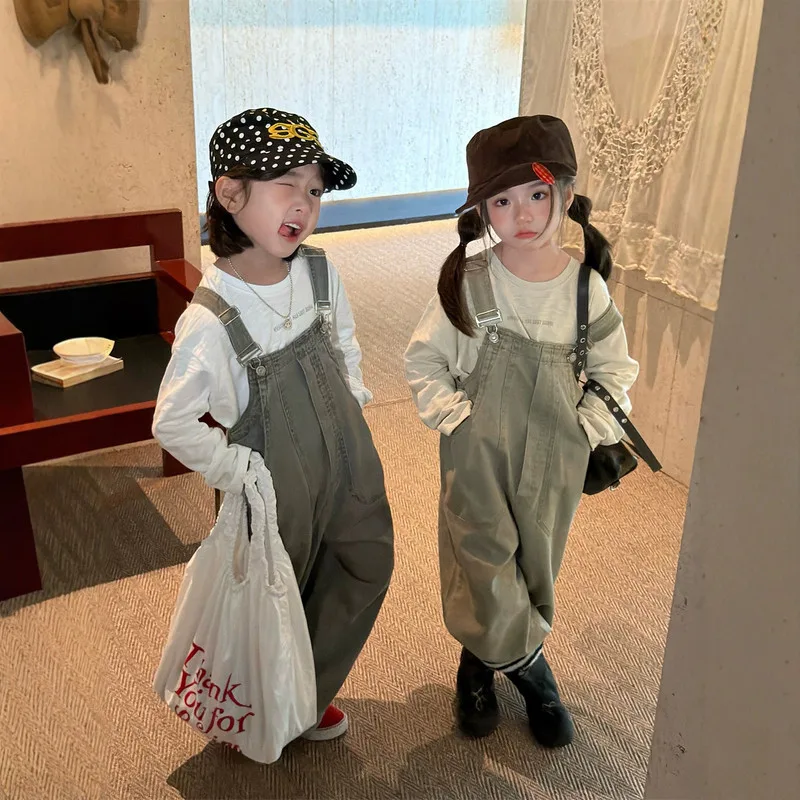 ヴィンテージ風ワークサロペットパンツ