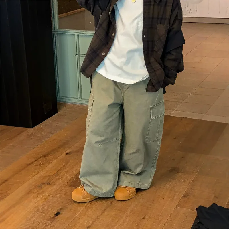ヴィンテージ加工サイドポケットカーゴパンツ