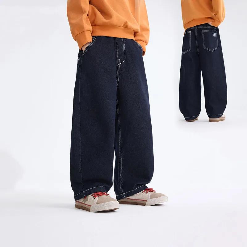 男の子ソフトデニムワイドロングパンツ