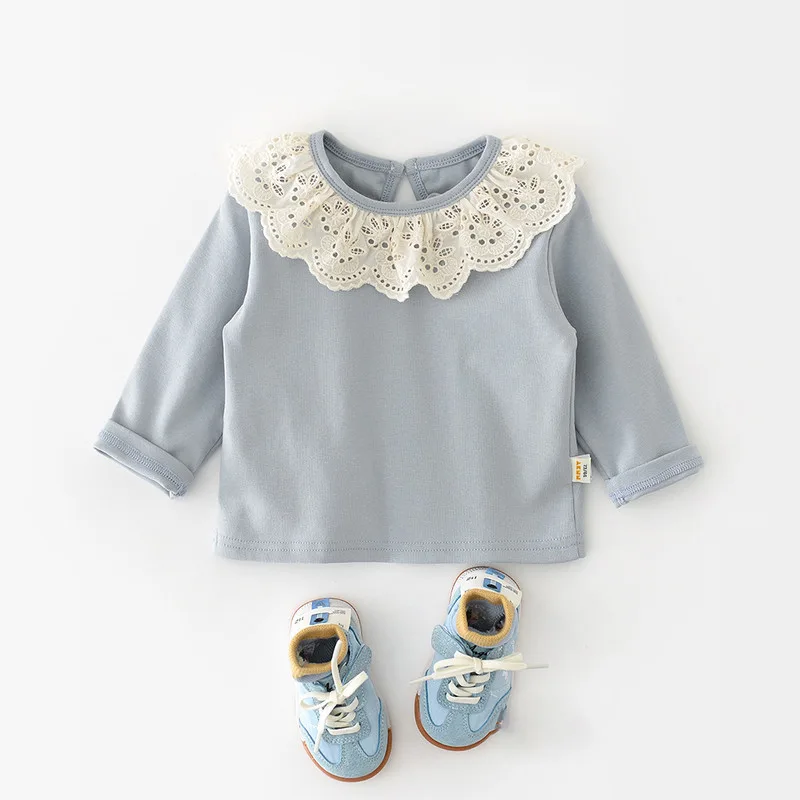 【BABY】バブルレースカラー長袖Tシャツ