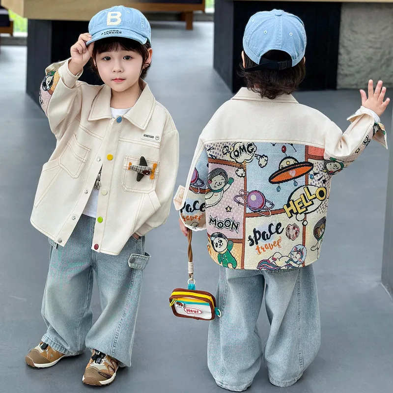 【KID】コミックバックプリントフライングジャケット