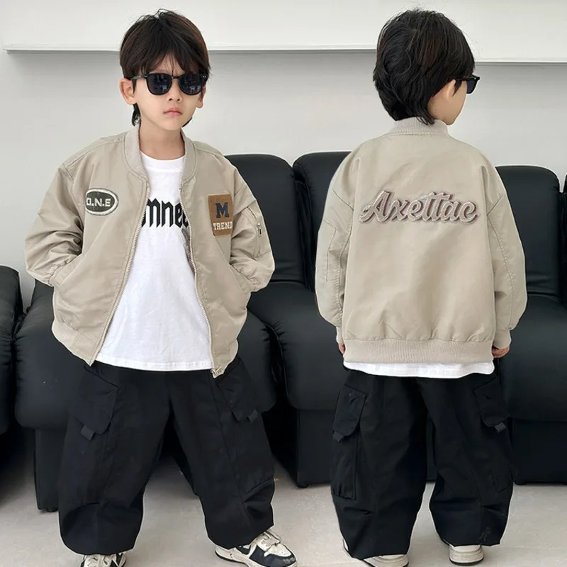【KID】英字バックロゴスタジャン風ジャケット