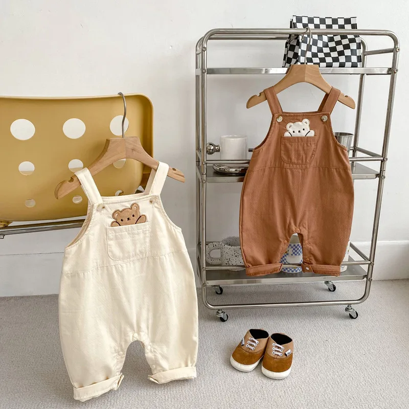 【BABY】ポケットくま ロンパース