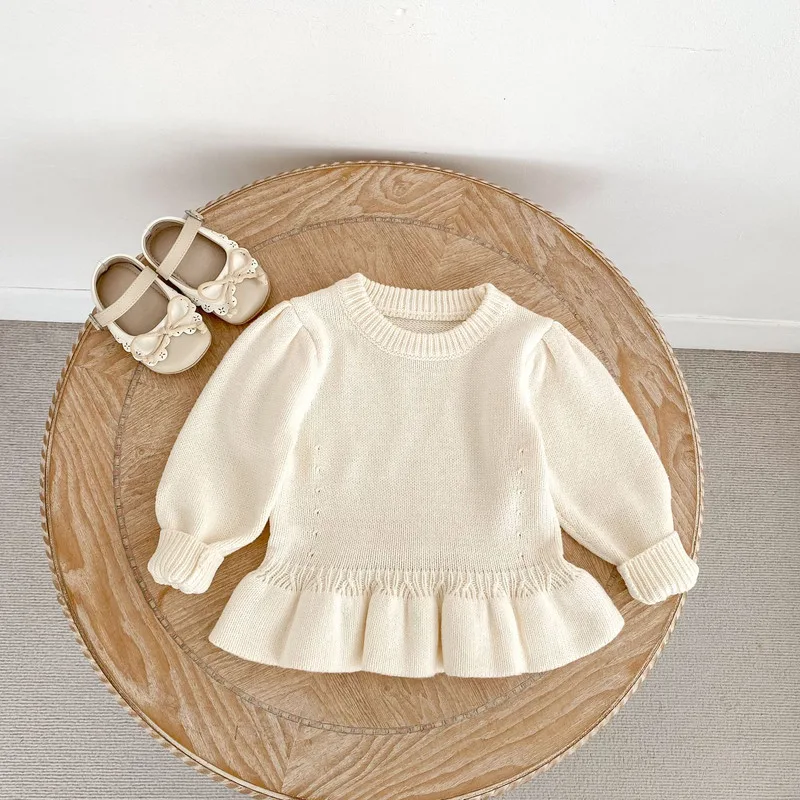 【BABY】シュガフリル長袖ニットプルオーバー