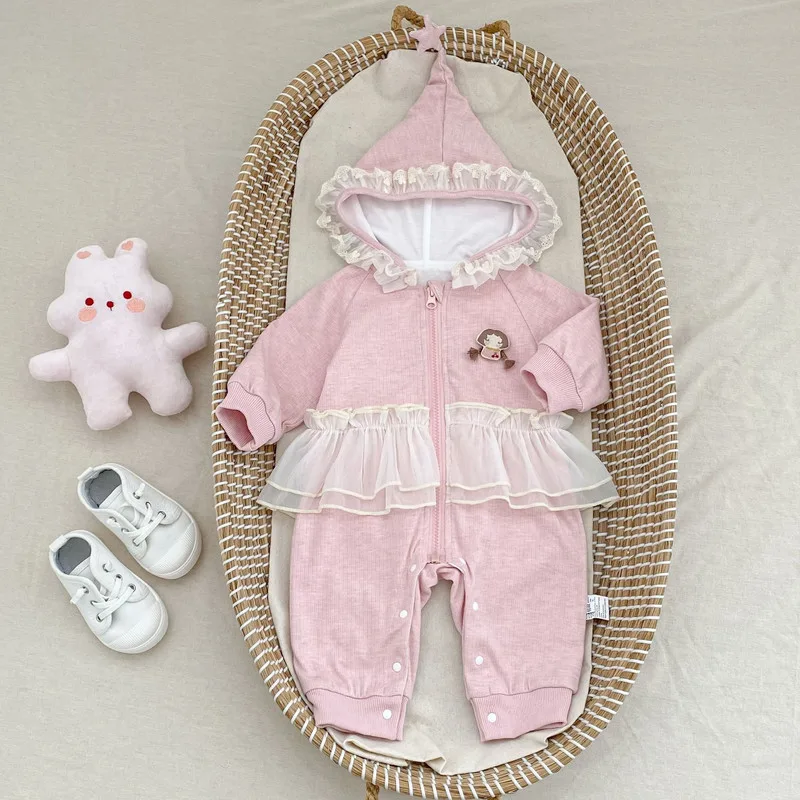 【BABY】ちびっこ魔法使いチュールフリル長袖ロンパース