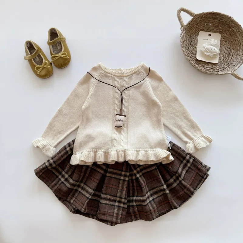 【BABY】マウンテンケーブルフリルニットTシャツ
