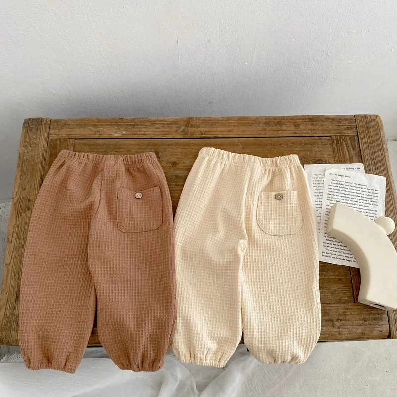【BABY】シンプルワッフルニットジョガーパンツ