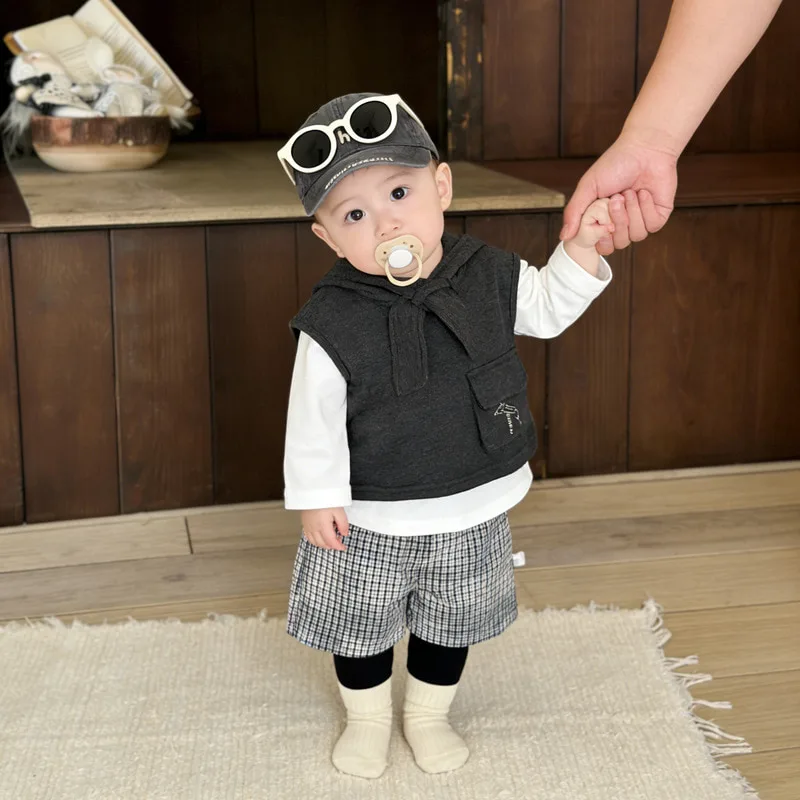 【セット】ハーモニーベストロンTチェックパンツセットアップ