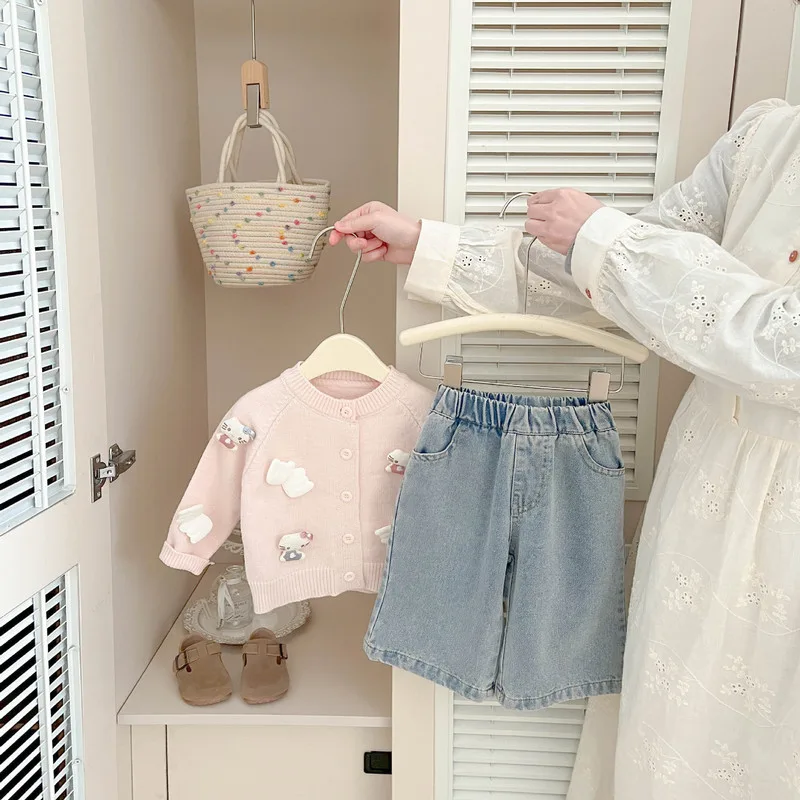 【BABY】シンプルカジュアルワイドシルエットデニムパンツ
