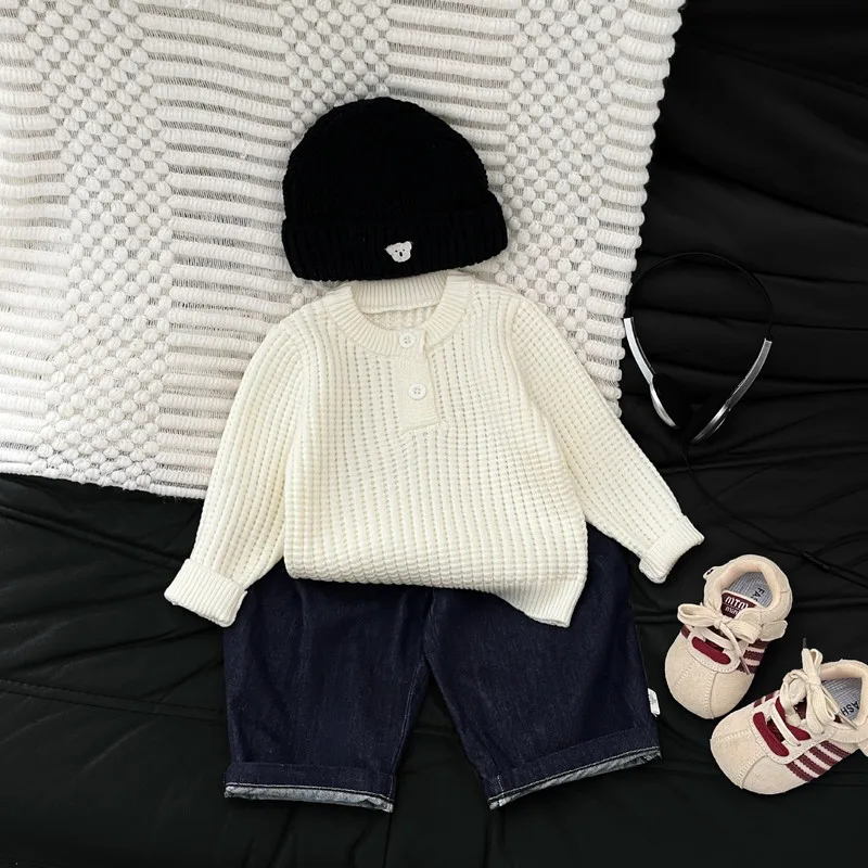 【BABY】カジュアルゆったりストレートデニムパンツ